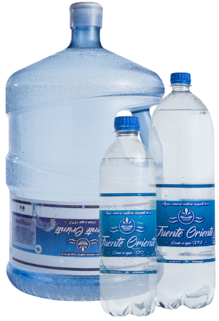 botellas de agua Fuente Oriente