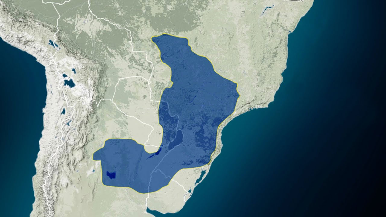 mapa del acuífero Guaraní